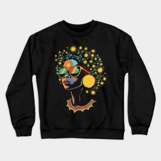 African American Woman Crewneck Sweatshirt